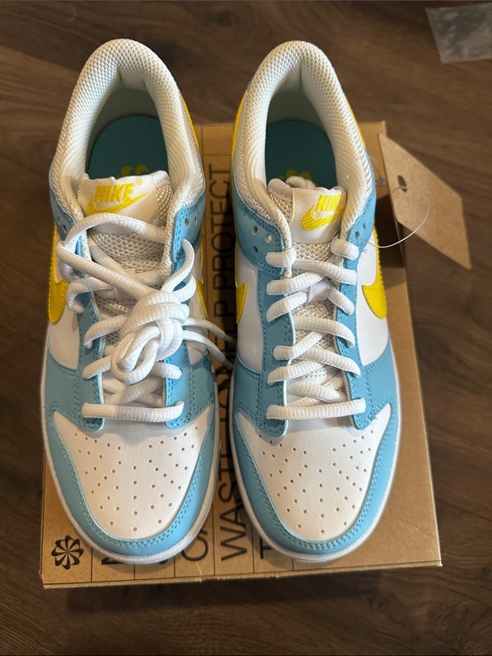 Nike Other - Nike Kids Low-Top Sneakers in White, Light Blue & Yellow